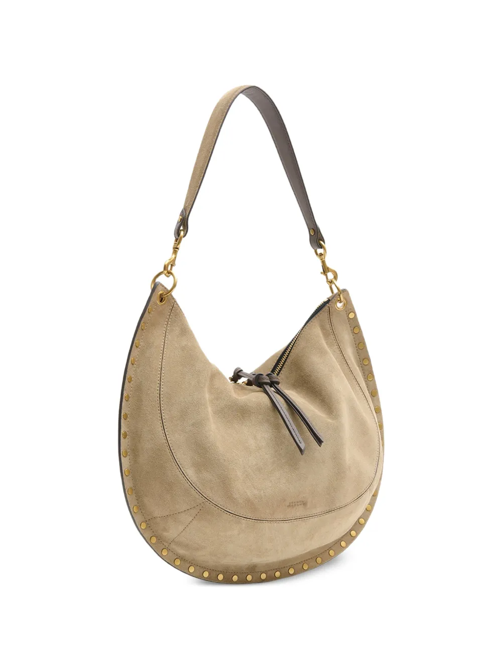 ISABEL MARANT Oskan soft l suede bag Beige