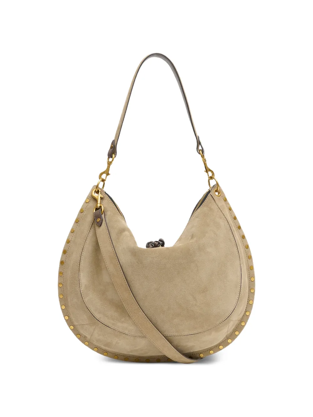 ISABEL MARANT Oskan soft l suede bag Beige