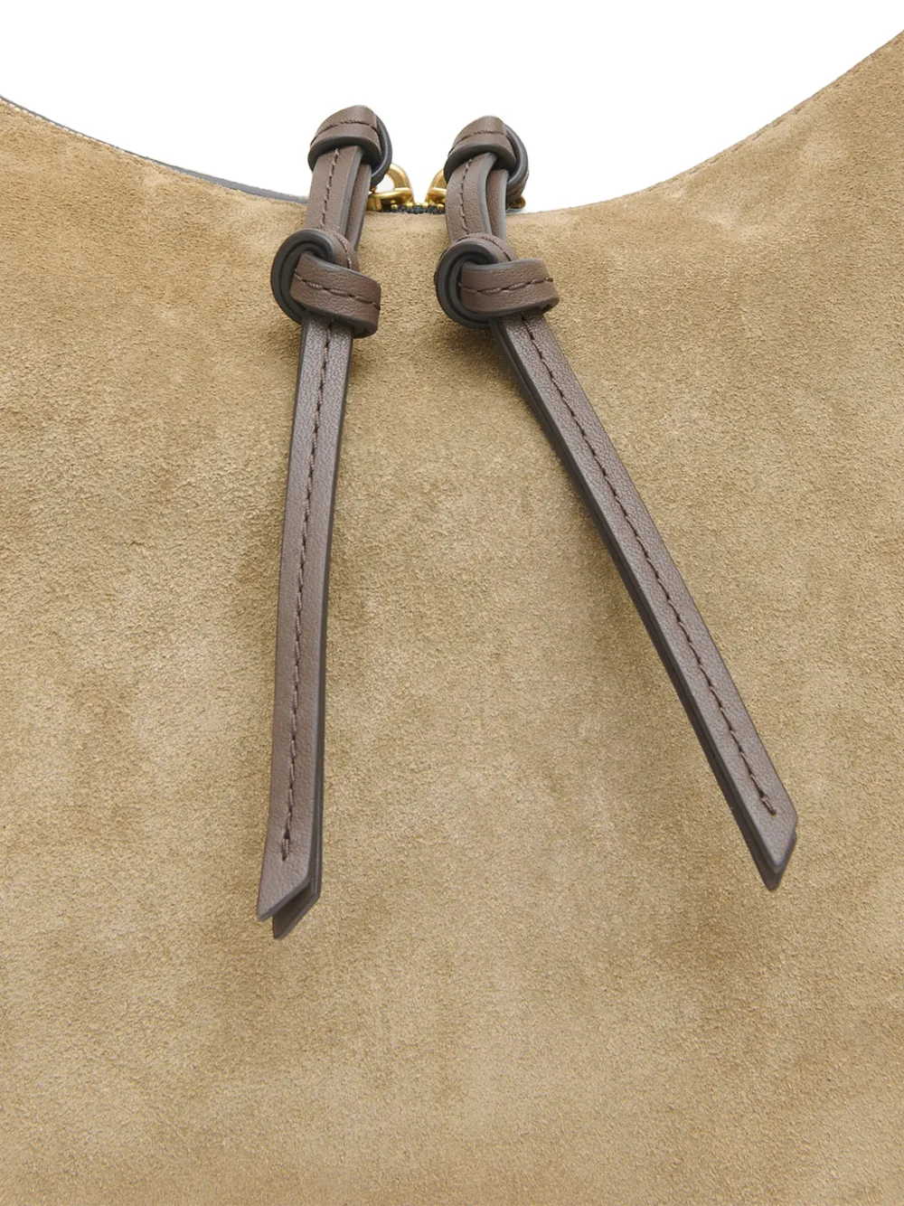 ISABEL MARANT Oskan soft l suede bag Beige