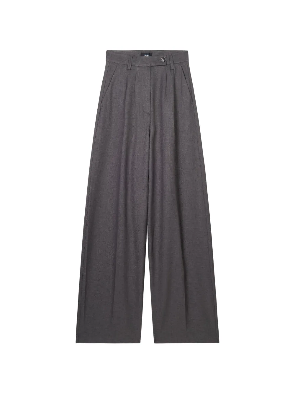 GCDS logo-patch wide-leg trousers - Grigio