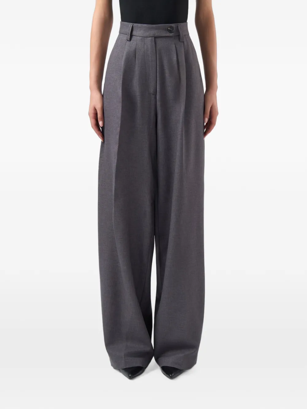 GCDS Broek met wijde pijpen Grijs