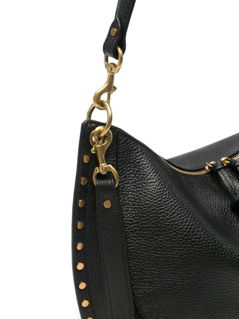ISABEL MARANT Oskan Soft L leren tas met textuur Zwart