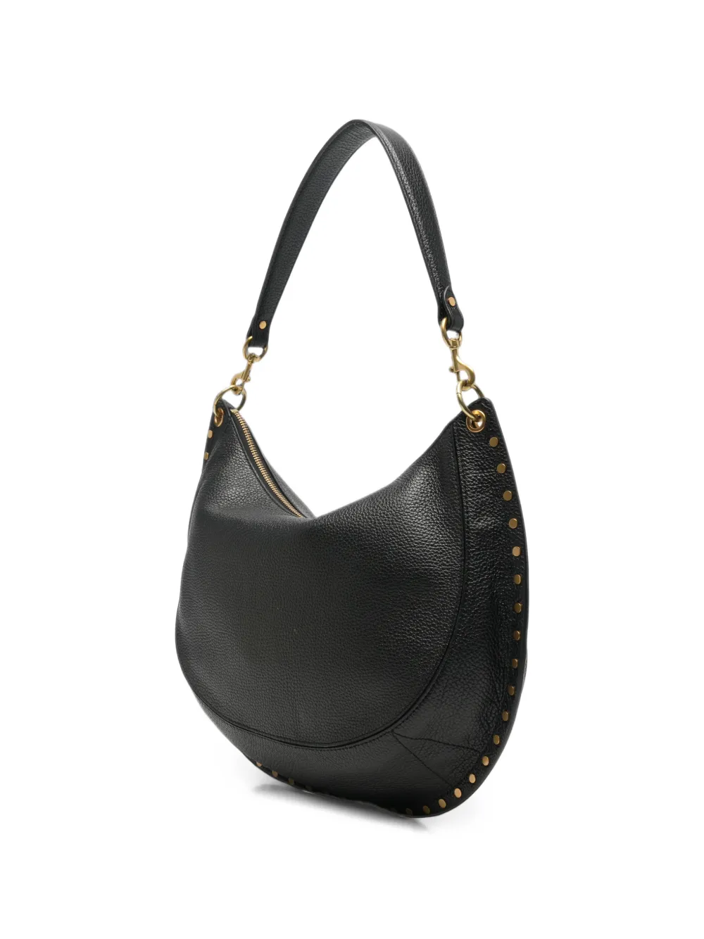 ISABEL MARANT Oskan Soft L leren tas met textuur Zwart