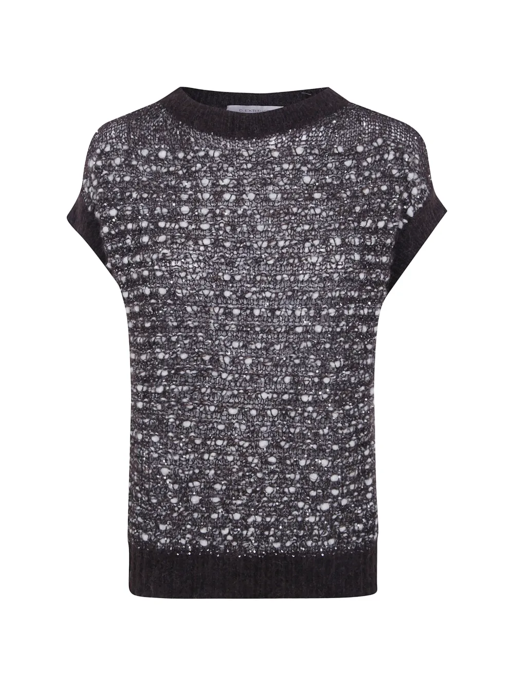 D.Exterior sequin-embellished bouclé sweater - Braun