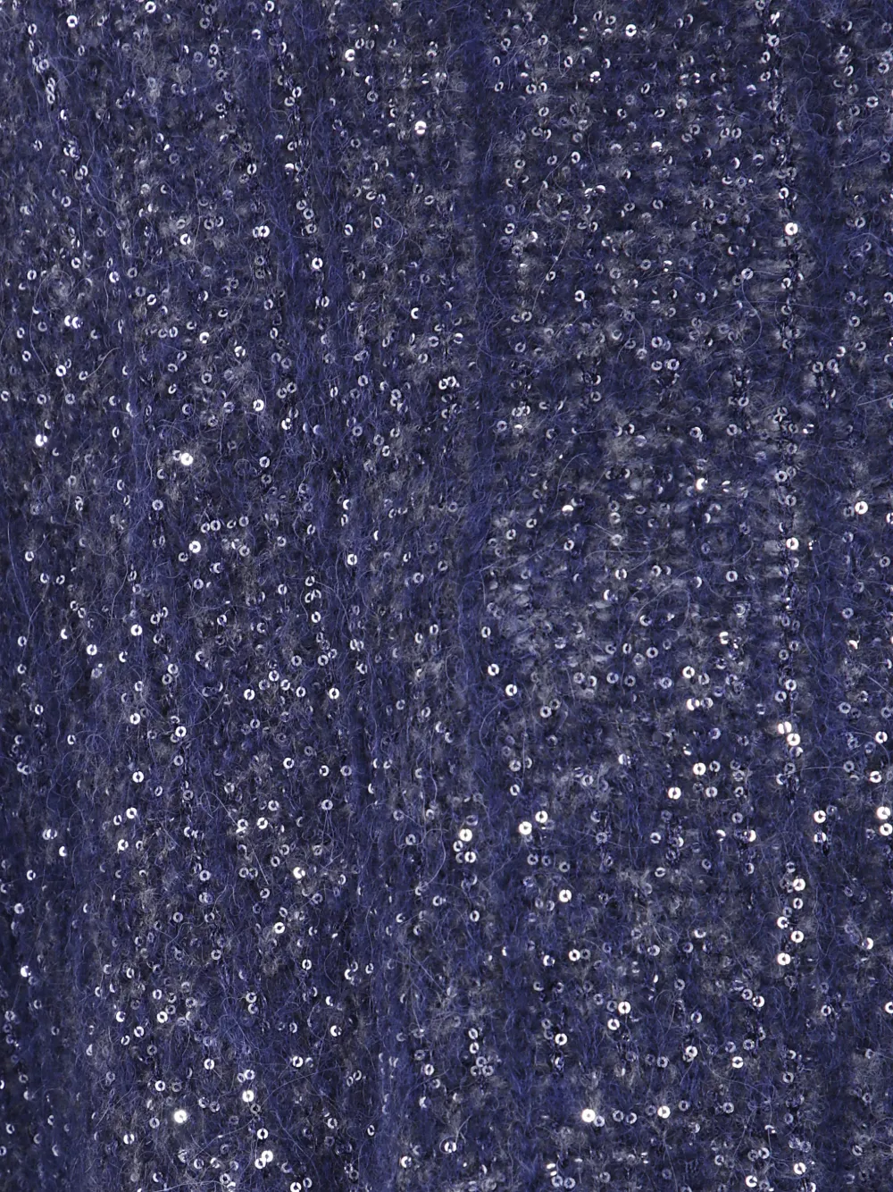 D.Exterior Geribbelde trui verfraaid met pailletten Blauw