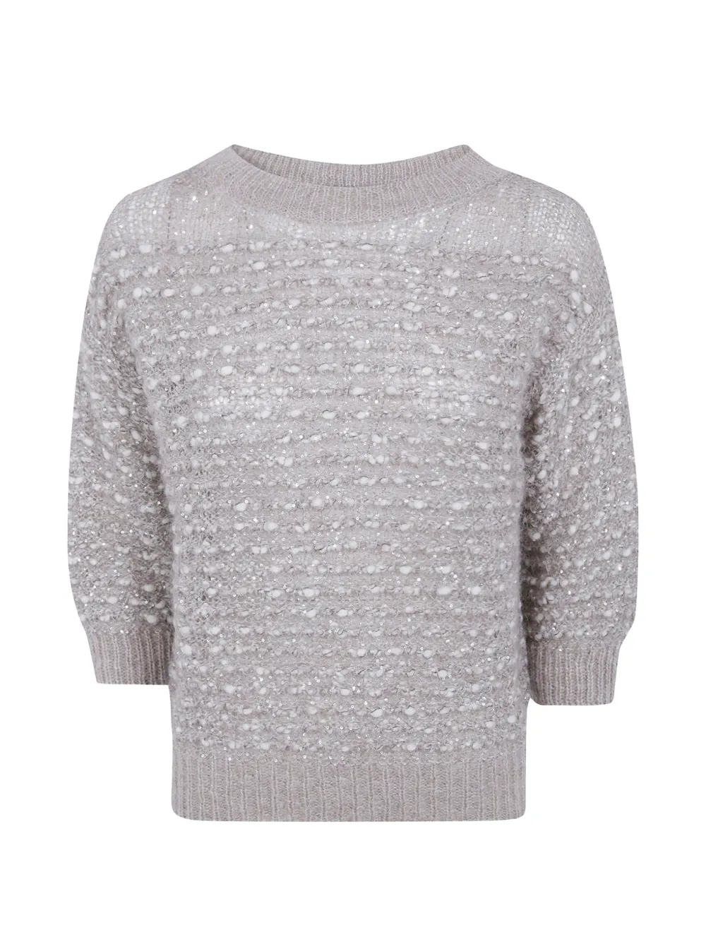 D.Exterior sequin-embellished bouclé sweater - Toni neutri