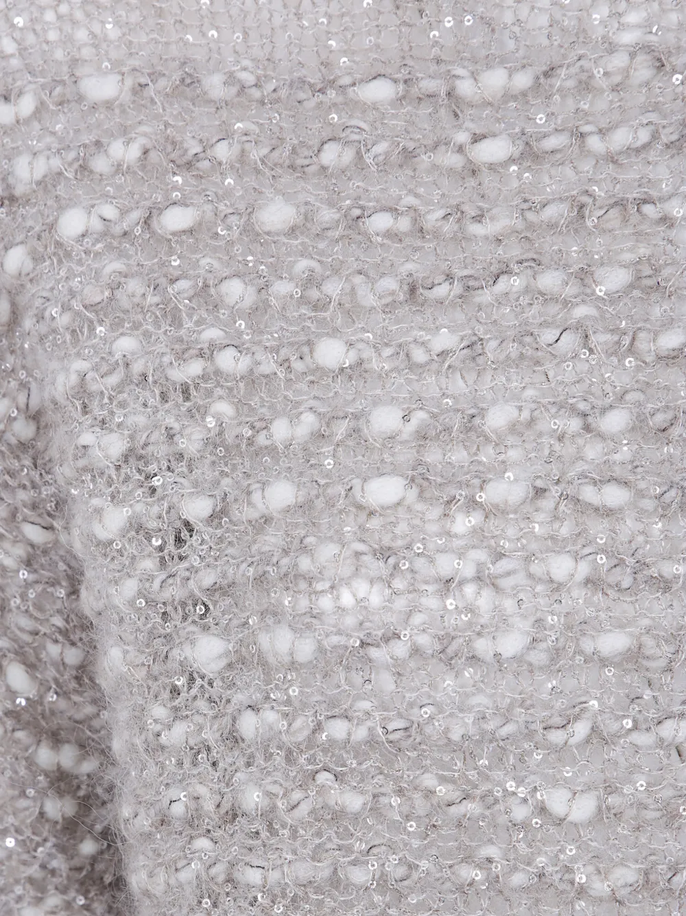 D.Exterior Bouclé trui verfraaid met pailletten Beige