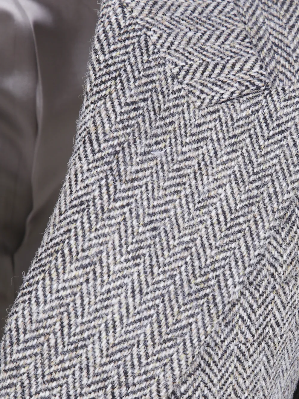 Paul Smith Harris tweed jack met dubbele rij knopen en visgraatpatroon Bruin