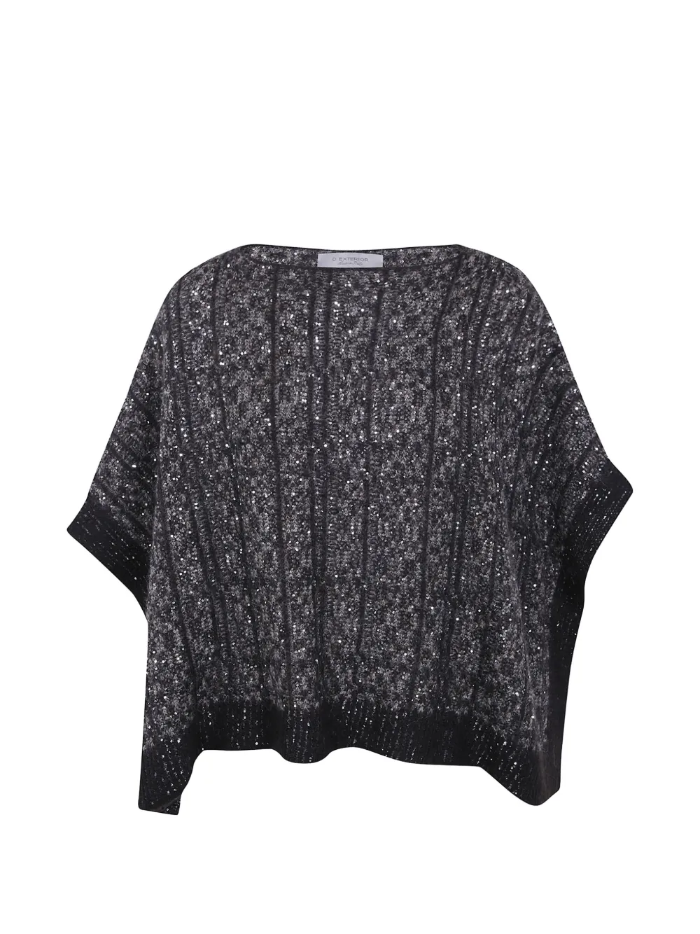 D.Exterior sequin-embellished ribbed-knit poncho sweater - Marron D.Exterior sequin-embellished ribbed-knit poncho sweater - Marron