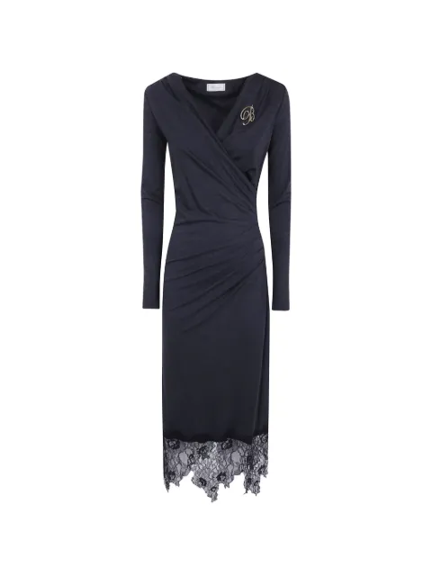 Blumarine vestido midi con diseño drapeado