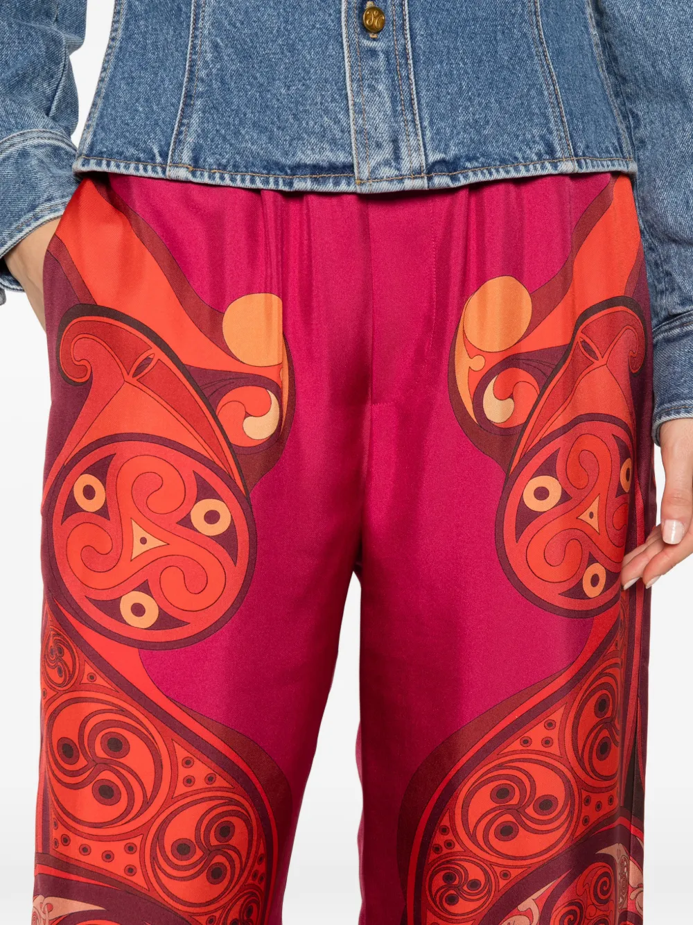 La DoubleJ Club Placée elasticated-waistband trousers Roze