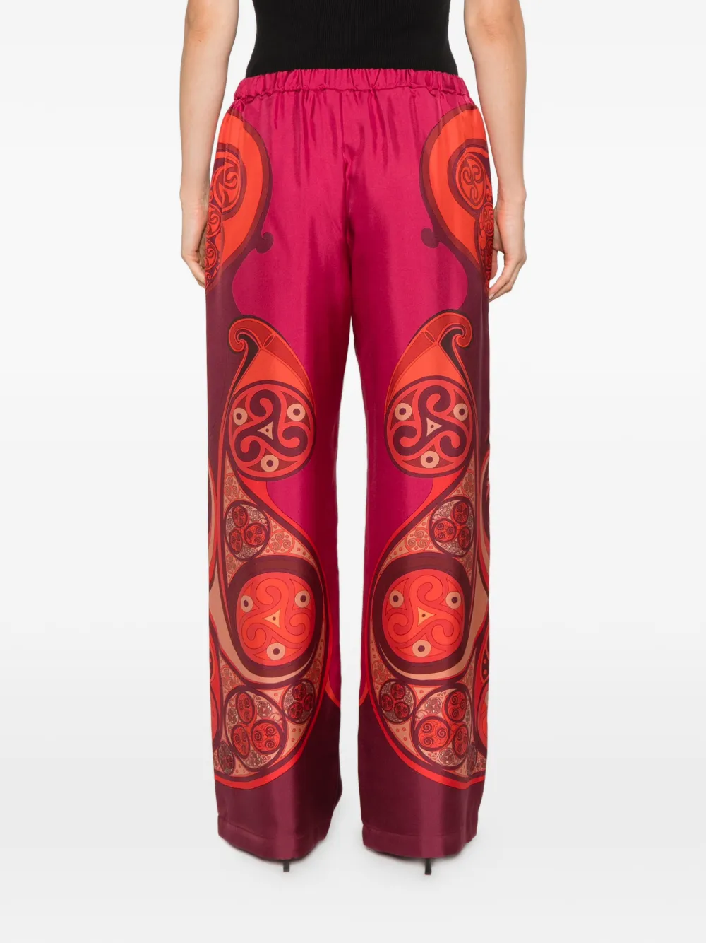 La DoubleJ Club Placée elasticated-waistband trousers Roze