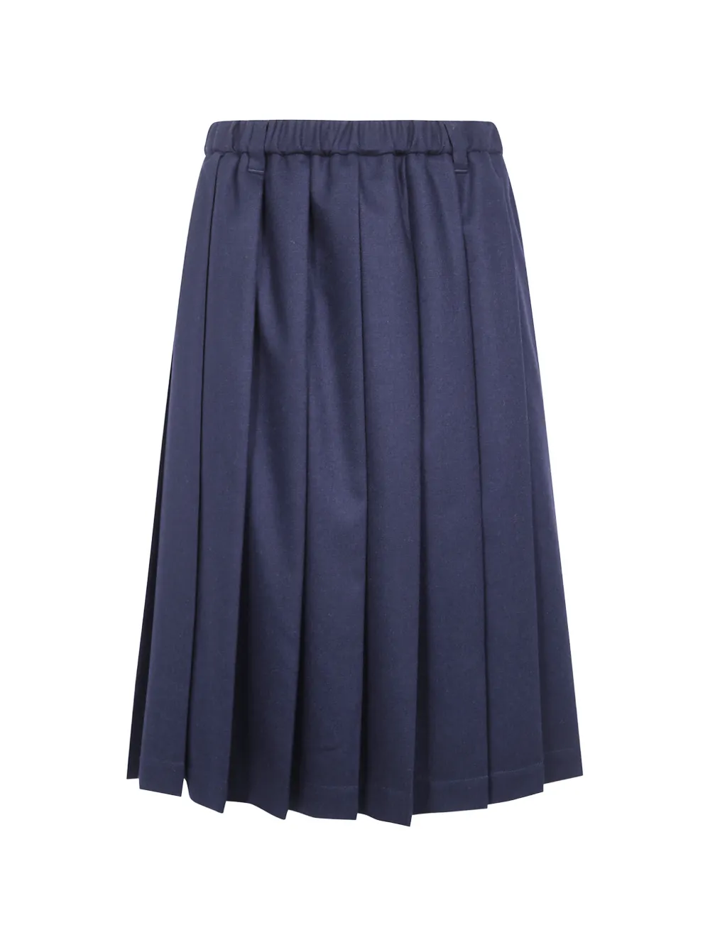 ASPESI pleated wool midi skirt Blauw