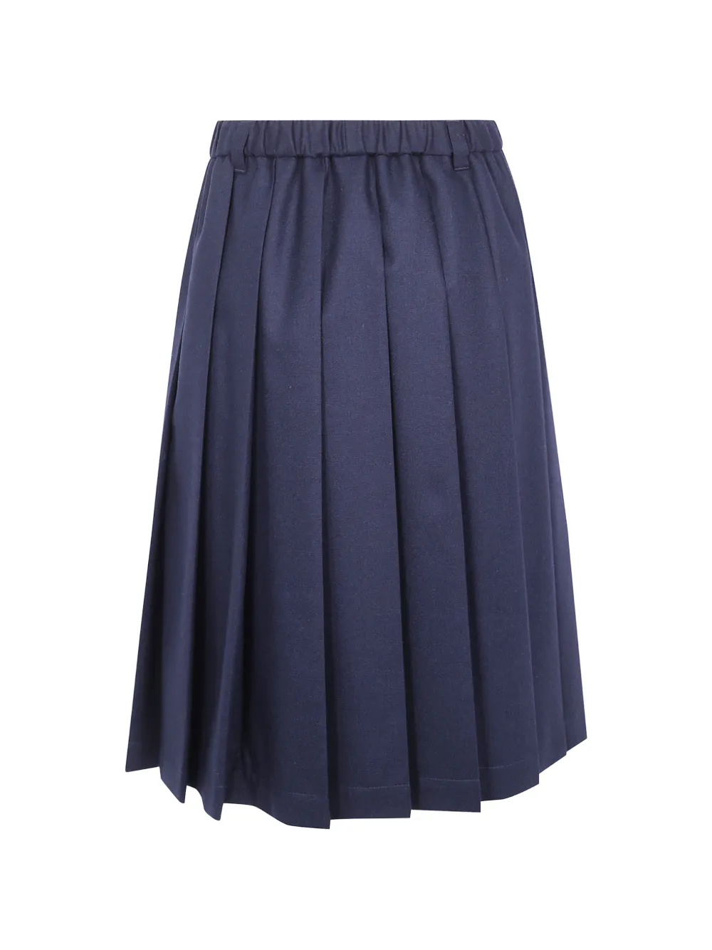 ASPESI pleated wool midi skirt Blauw