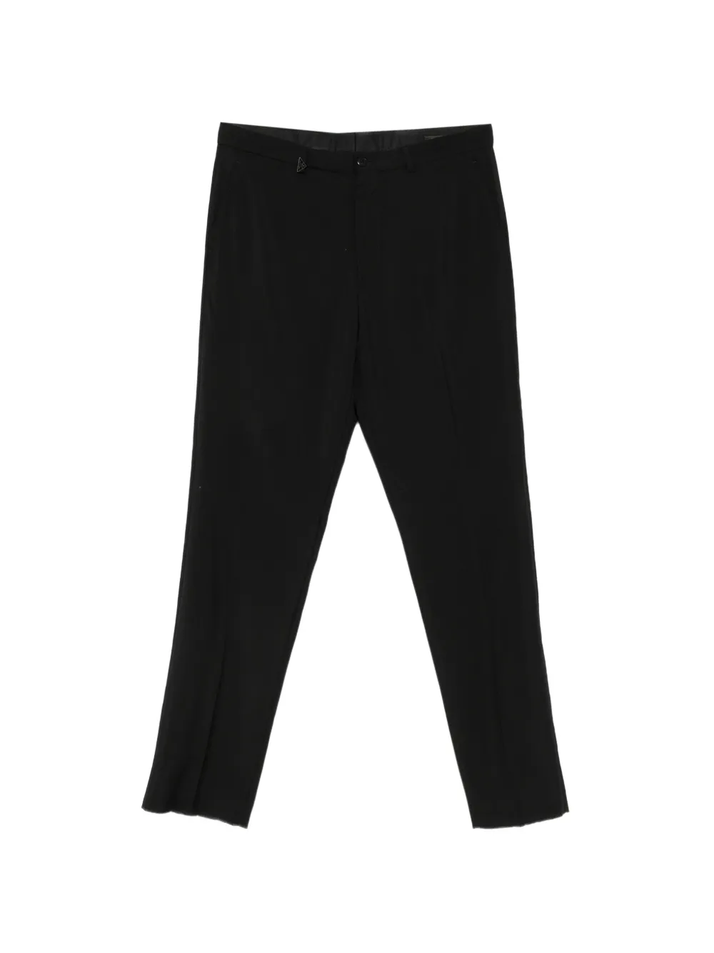Prada triangle-logo plaque trousers Zwart