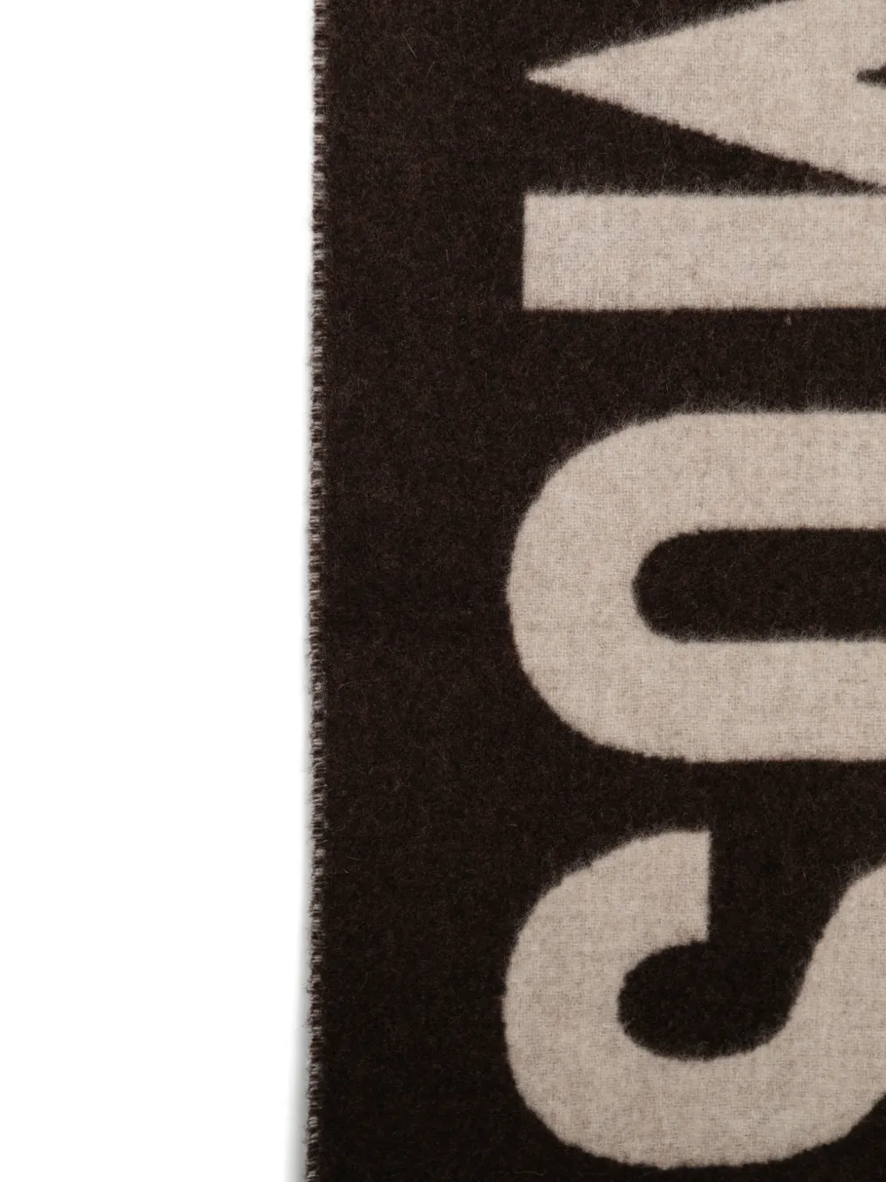 Jacquemus logo-intarsia fringed scarf Bruin