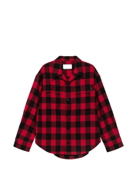 AMI Paris check-pattern button-up shirt