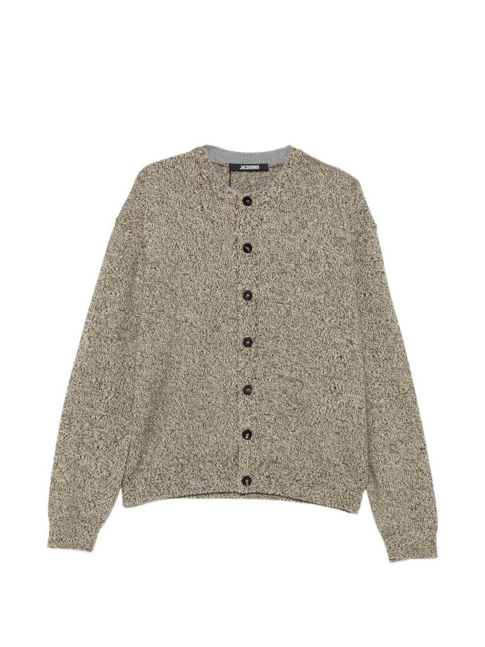 Jacquemus logo-intarsia button-up cardigan - Neutrals