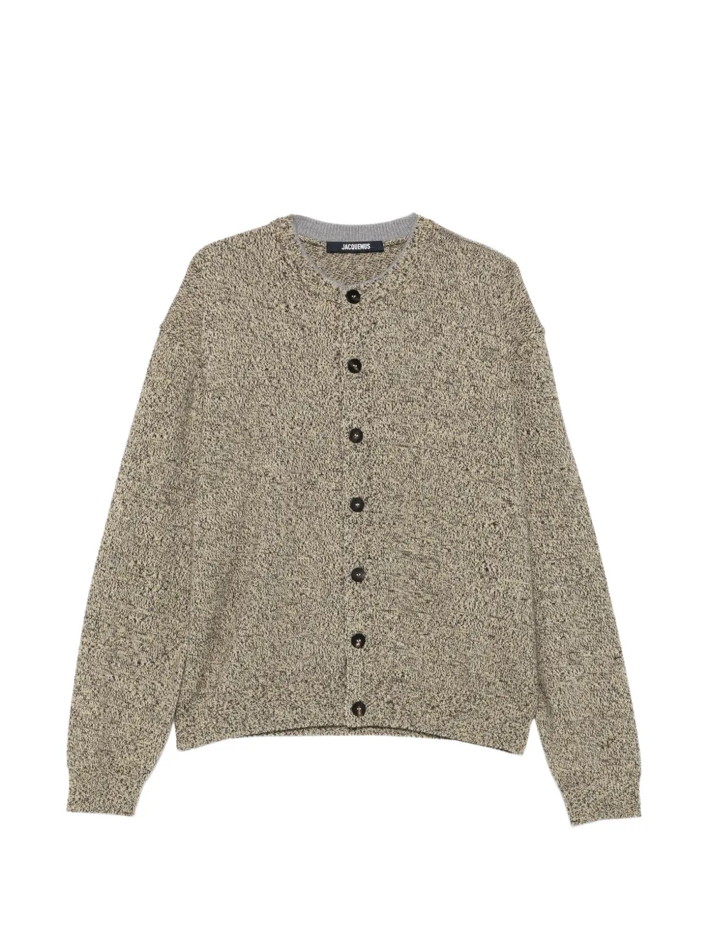 Jacquemus logo-intarsia button-up cardigan - Toni neutri