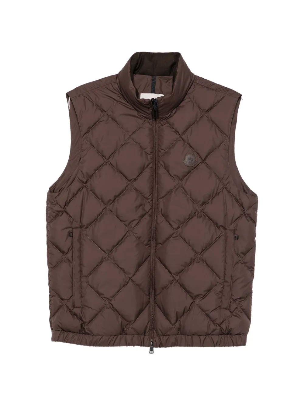 Moncler Chobe diamond-quilted gilet Bruin
