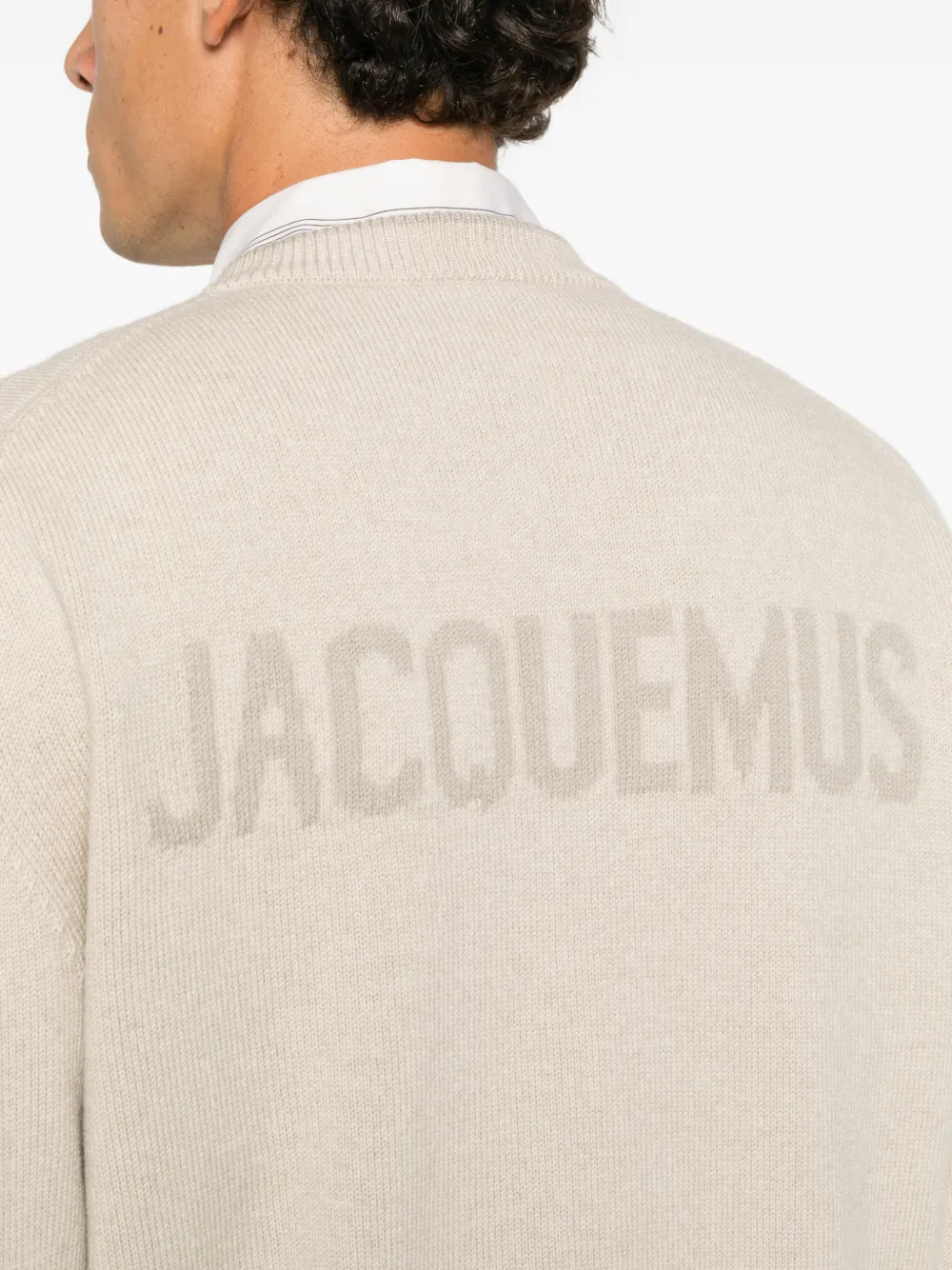 Jacquemus button-up oversized cardigan Beige