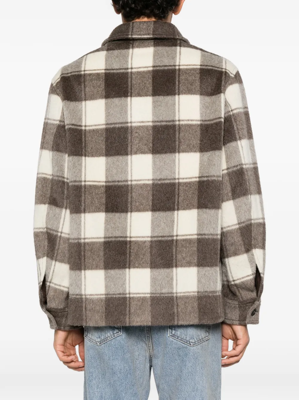 Golden Goose check-pattern button-up overshirt Bruin