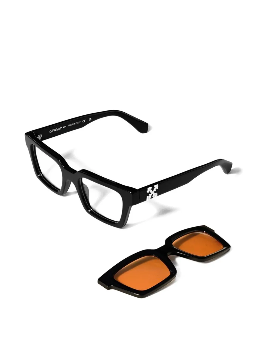 Off-White Eyewear Arrows-motif square-frame sunglasses Zwart