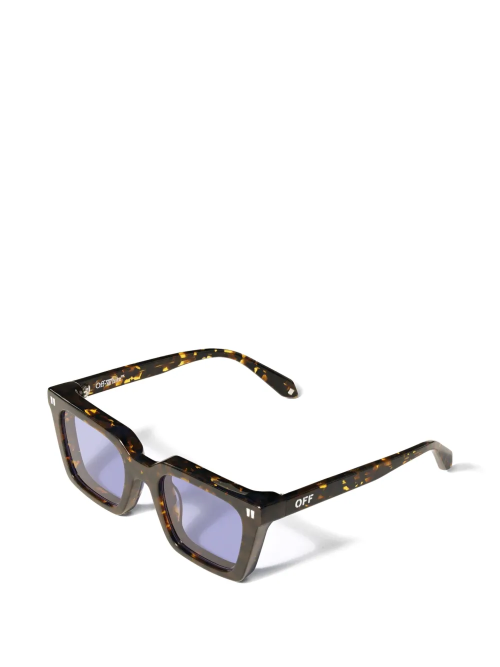 Off-White Eyewear Zonnebril met vierkant montuur Bruin