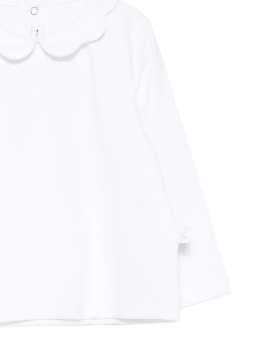 Il Gufo scalloped-collar long-sleeve T-shirt Wit