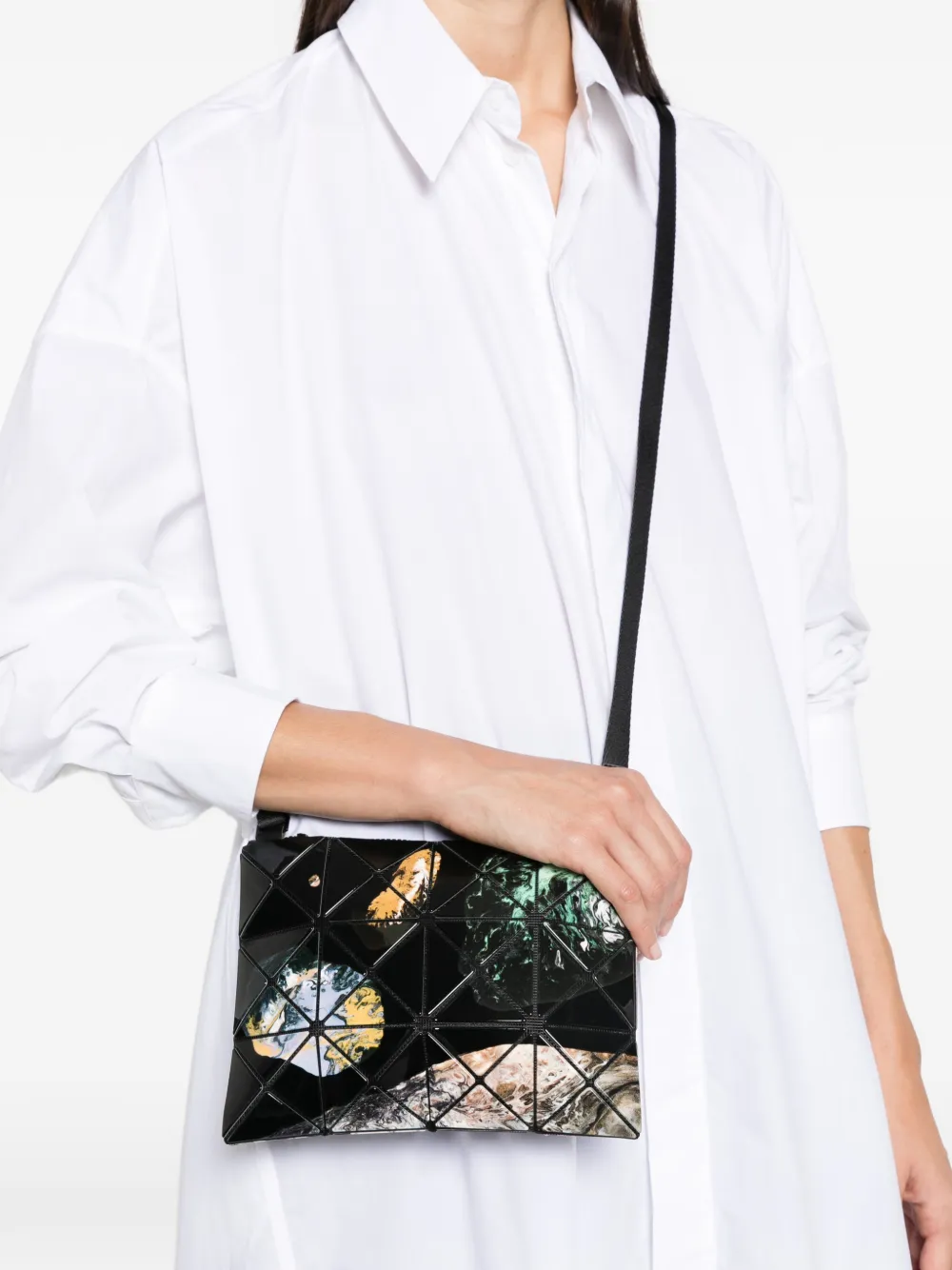 Bao Issey Miyake Schoudertas met geometrisch vlak Zwart