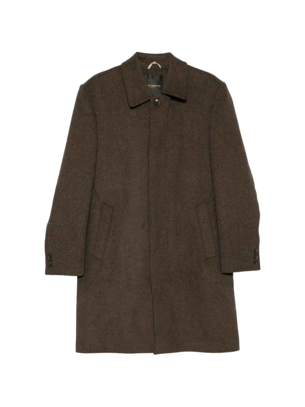 SERGIO MORETTI FIRENZE single-breasted spread-collar coat - Grau