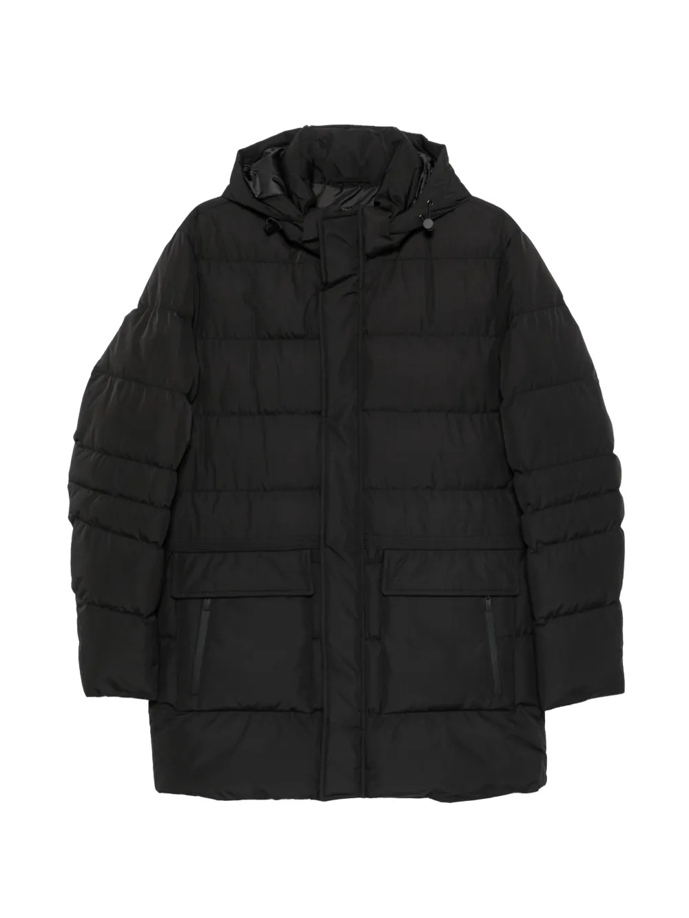 SERGIO MORETTI FIRENZE hooded quilted jacket - Black