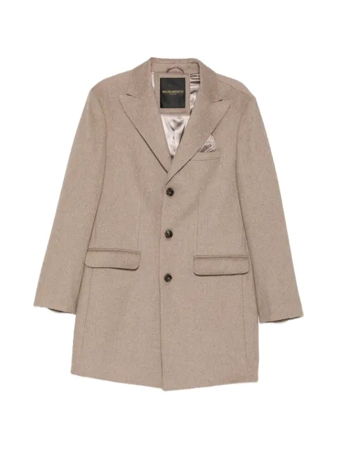 SERGIO MORETTI FIRENZE herringbone single-breasted coat