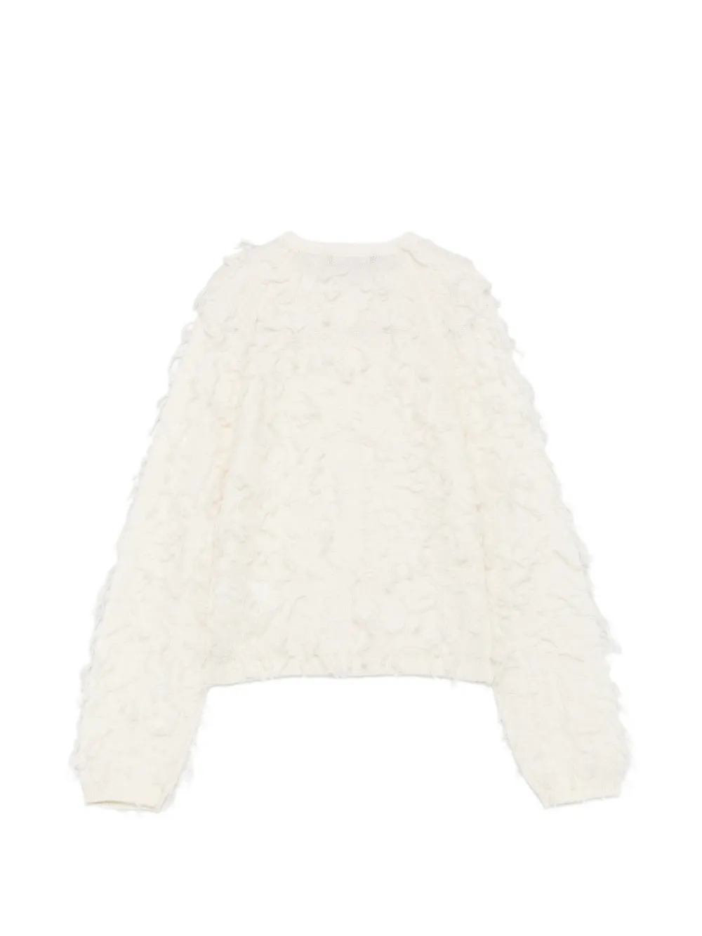 Fabiana Filippi fringe-detail button-up cardigan Wit
