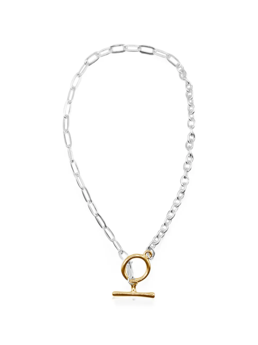 HZMER JEWELLERY Aikya mixed-metal toggle necklace