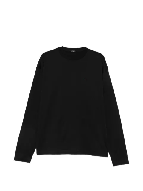 Kiton logo-embroidered long-sleeve top