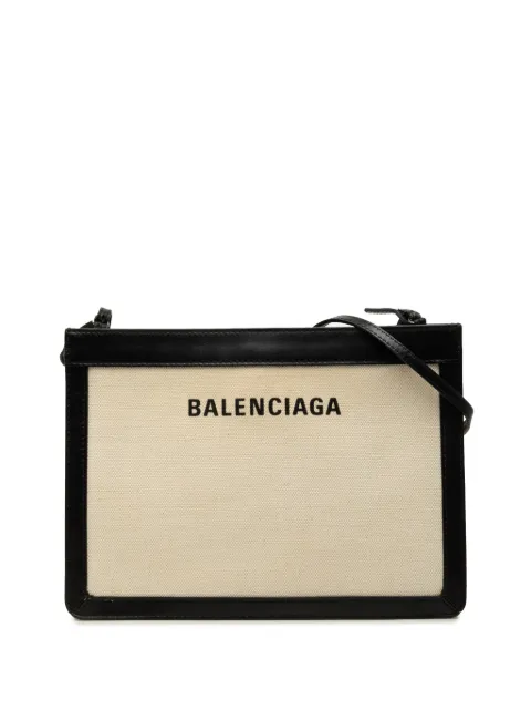 Balenciaga Pre-Owned bandolera Navy Pochette de lona 2018
