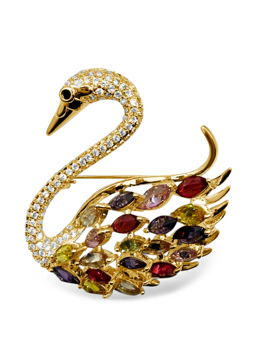 HZMER JEWELLERY Rangini crystal-embellished brooch - Or