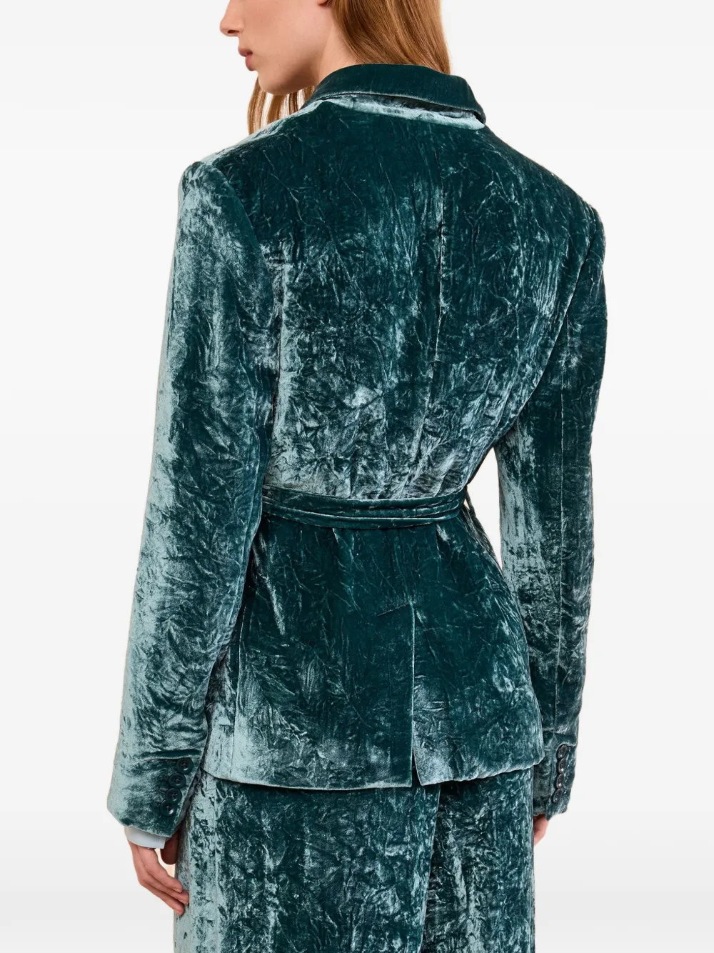 Ulla Johnson Ellery fluwelen jack met gekreukt effect Groen