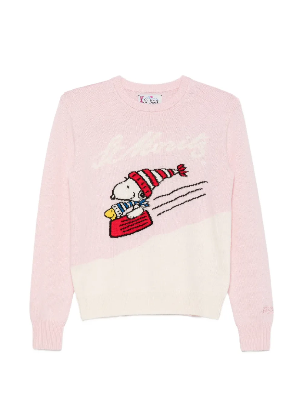 MC2 Saint Barth x Peanuts New Queen C Snoopy-intarsia sweater Roze