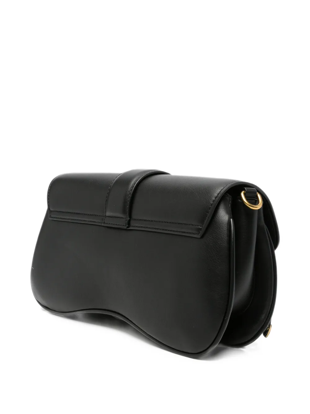 Just Cavalli snake-plaque pleated cross body bag Zwart