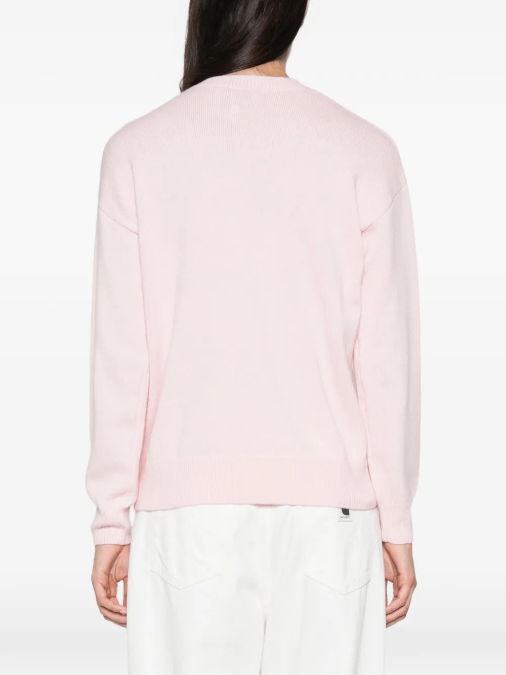 MC2 Saint Barth Snoopy heart-intarsia sweater Roze