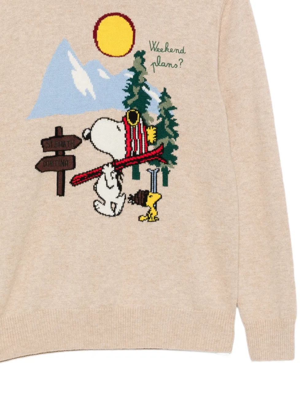 MC2 Saint Barth Snoopy-intarsia sweater Beige