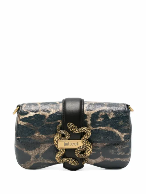 Just Cavalli Athena animal-print snake-detail mini bag
