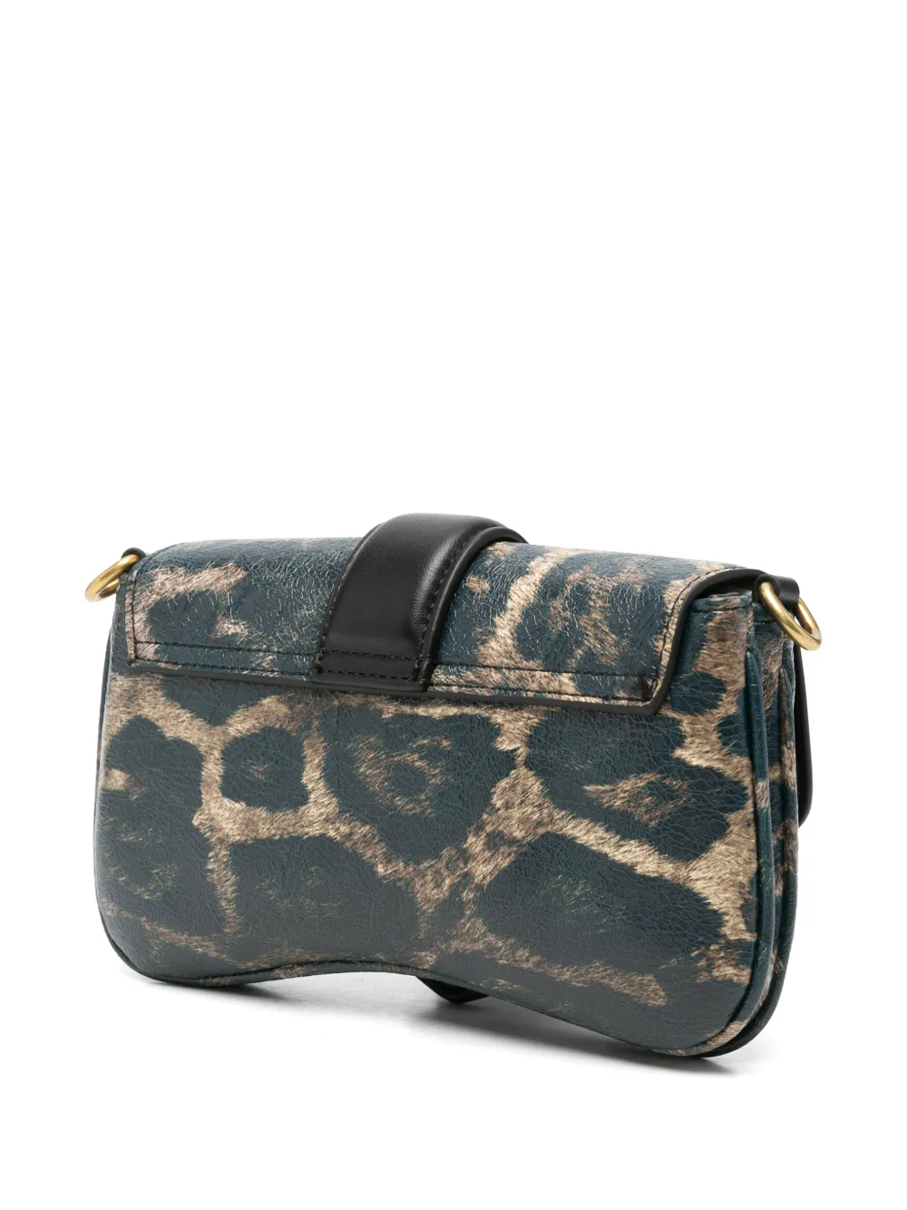 Just Cavalli Athena animal-print snake-detail mini bag Groen