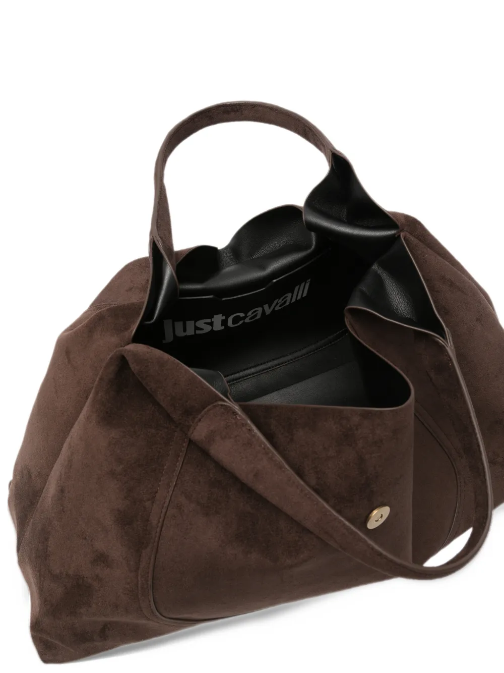 Just Cavalli logo-plaque hobo bag Bruin