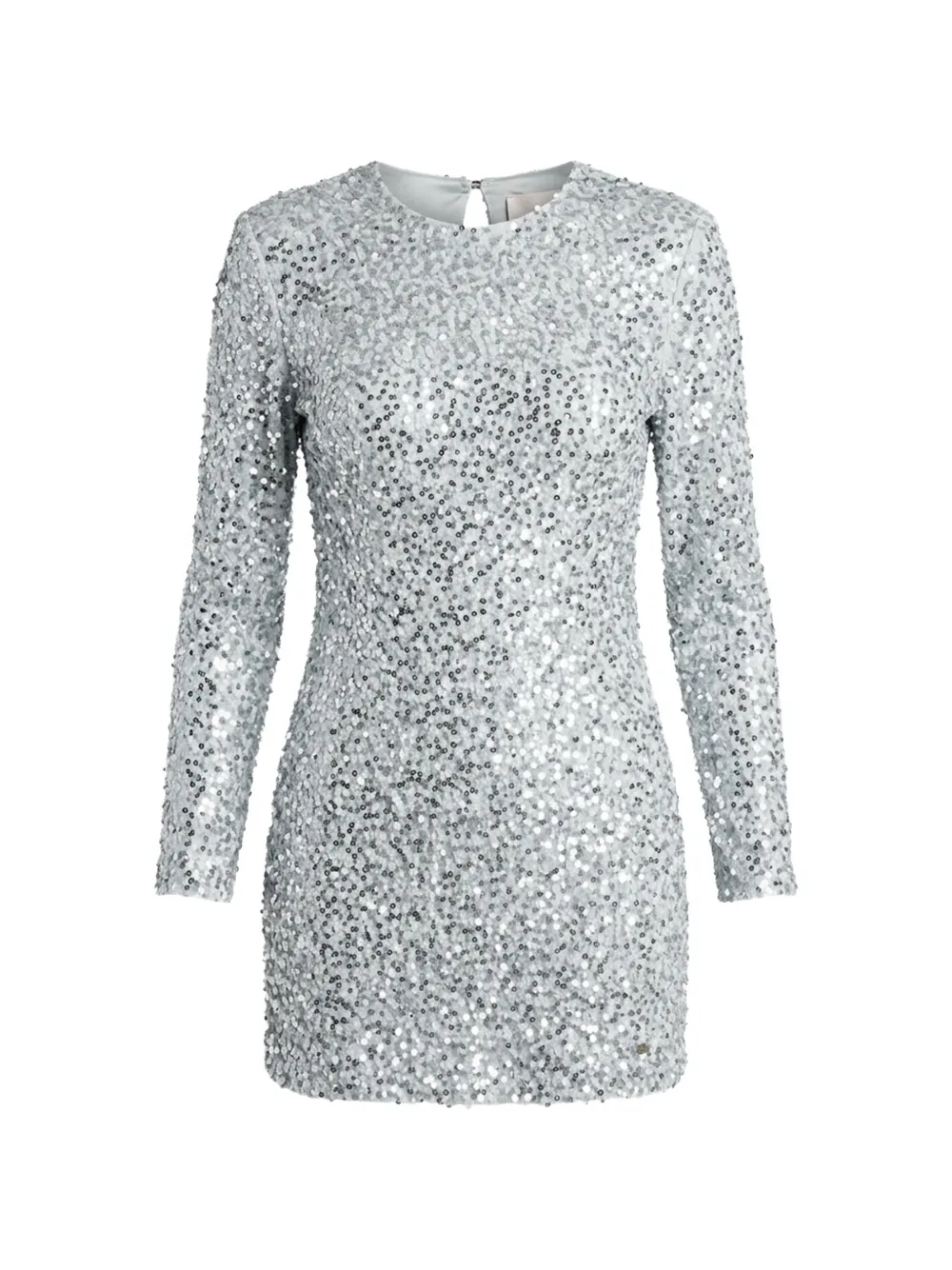 Elisabetta Franchi Kids sequin-embellished long-sleeve midi dress Zilver