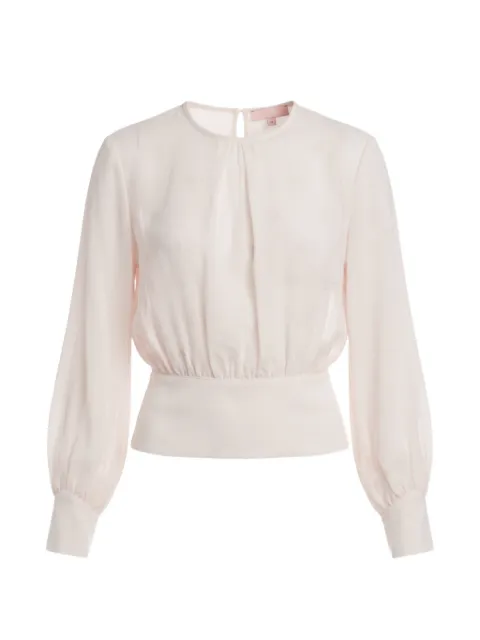 Elisabetta Franchi Kids logo-jacquard gathered blouse