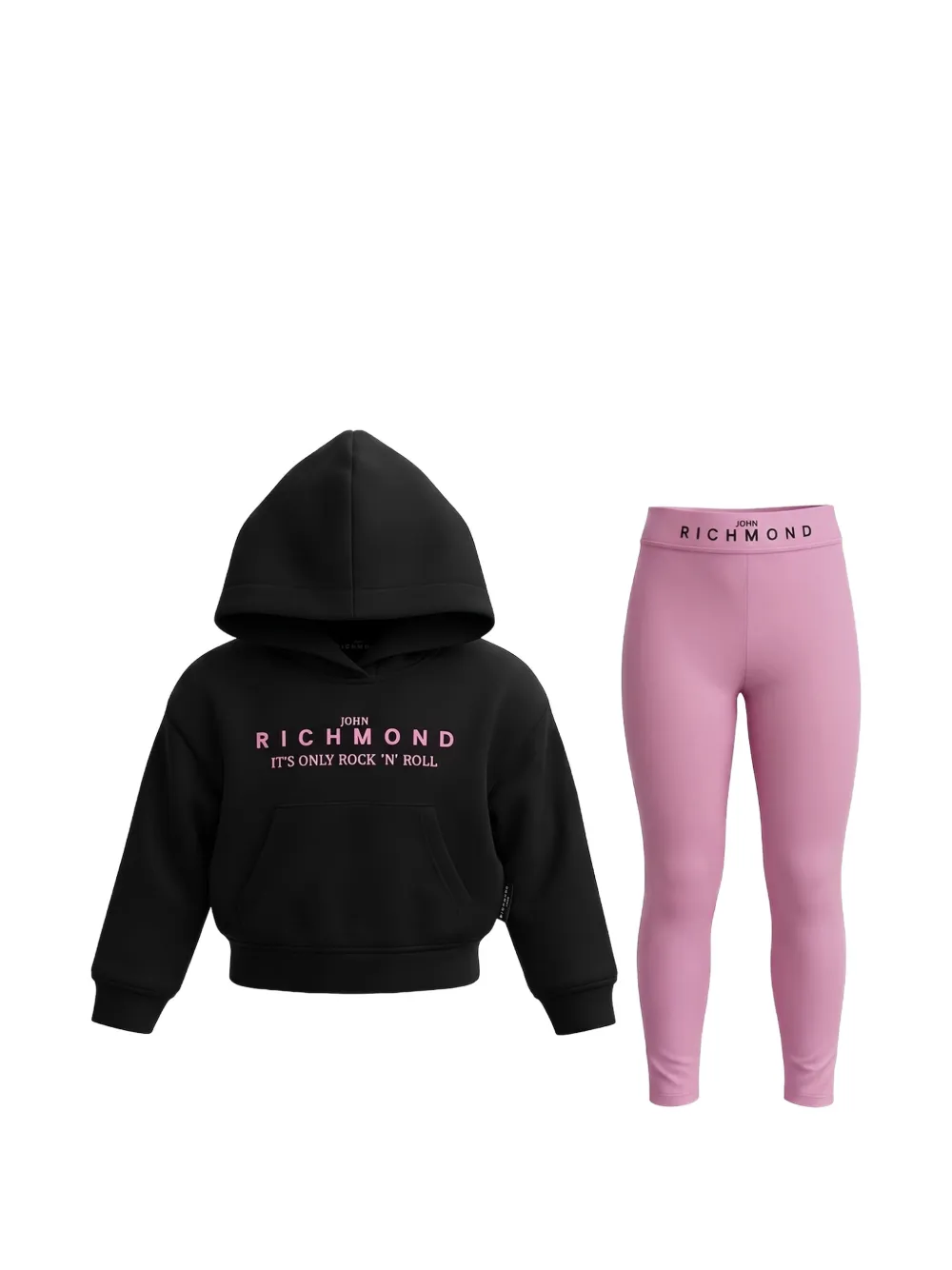 John Richmond Junior logo-print cotton tracksuit - Nero