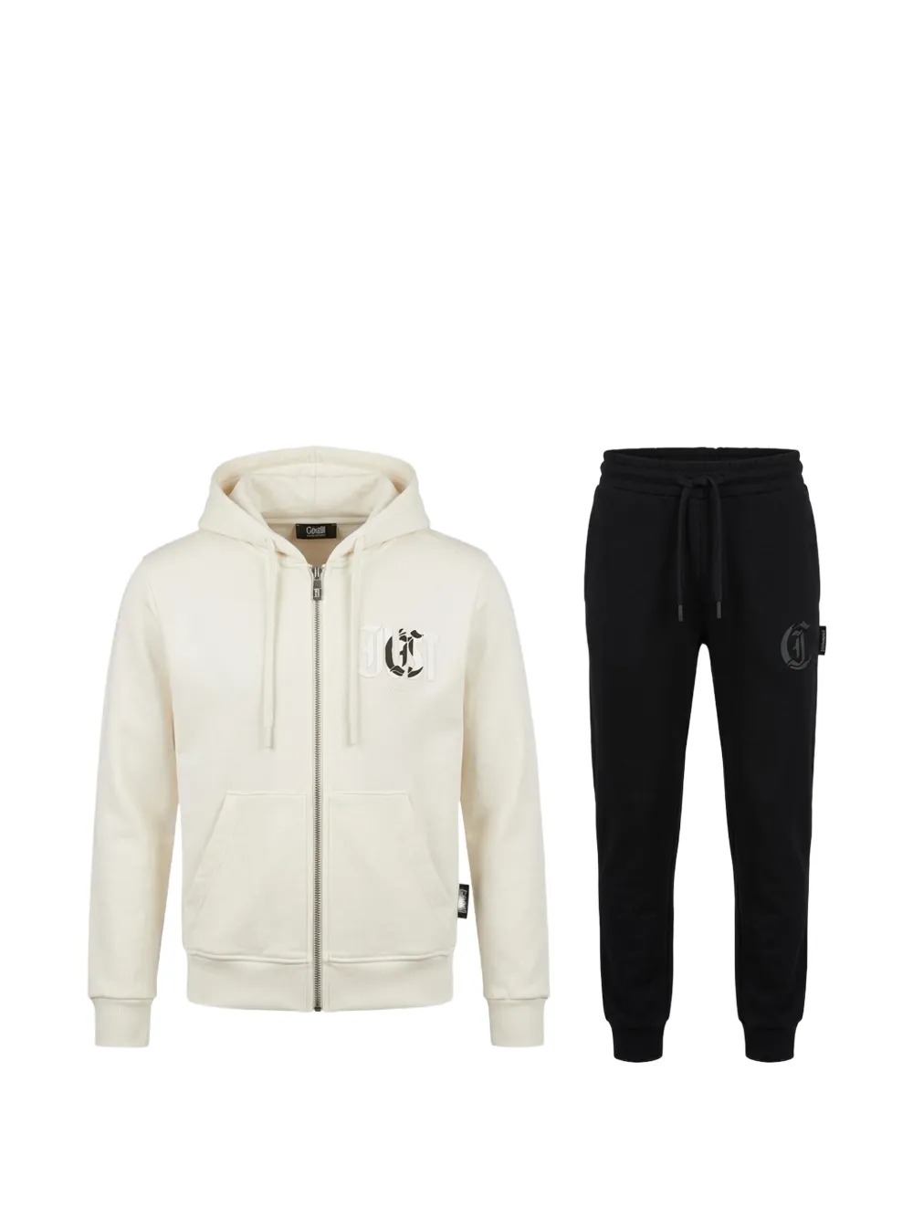 Just Cavalli logo-print cotton tracksuit - Toni neutri